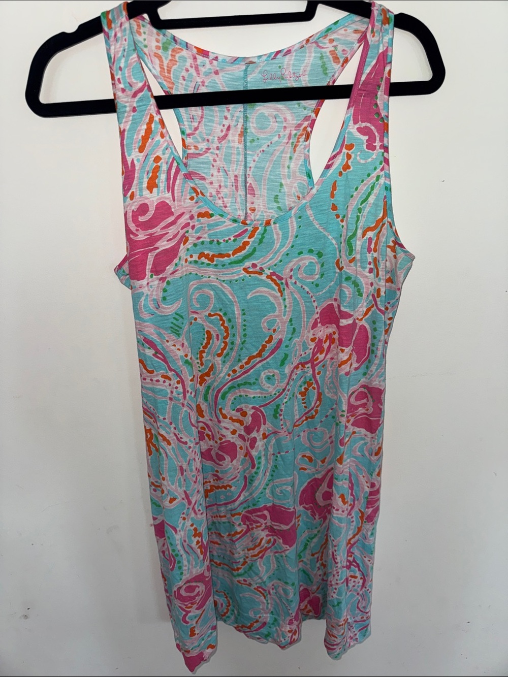 Lilly Pulitzer Aqua, Pink & Orange Printed Tank Dress